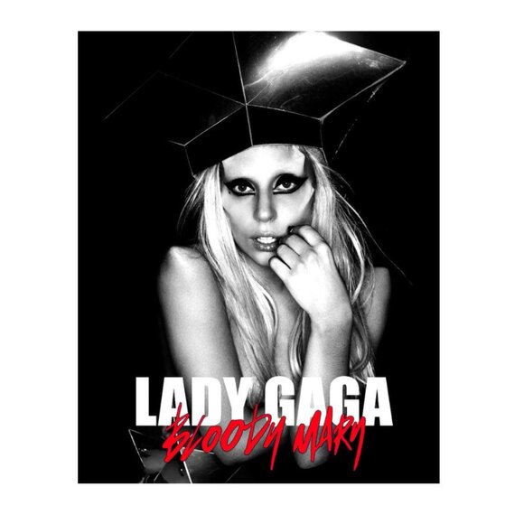Lady Gaga Black And White 8x10 Photo Born This Way Era Bloody Mary - Picture 1 of 1